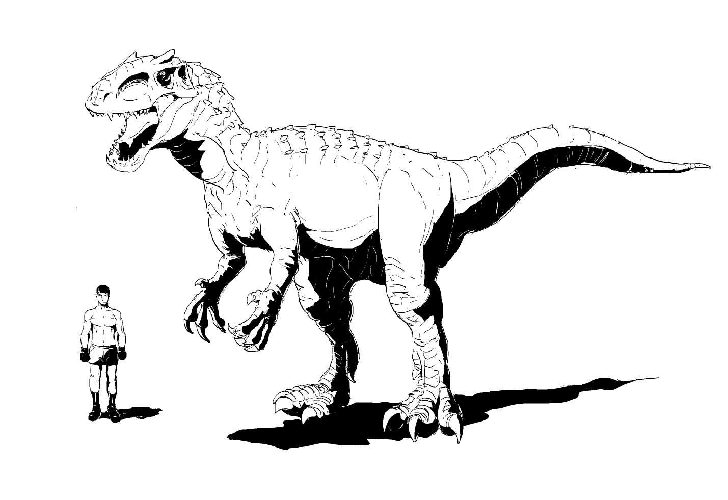 帝王暴龙indominus rex 内含了暴龙和南方巨兽龙及食肉牛龙等肉食恐龙