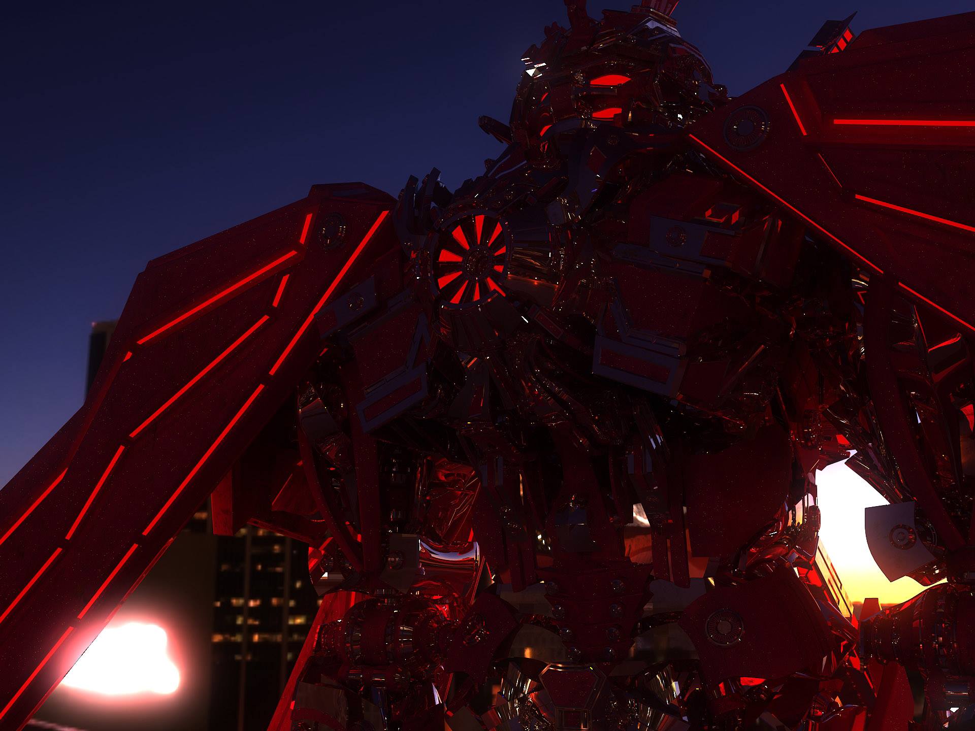 (八年前作品補上)3D CG原創類環太平洋(巨型機械人) - t101710的創作 - 巴哈姆特