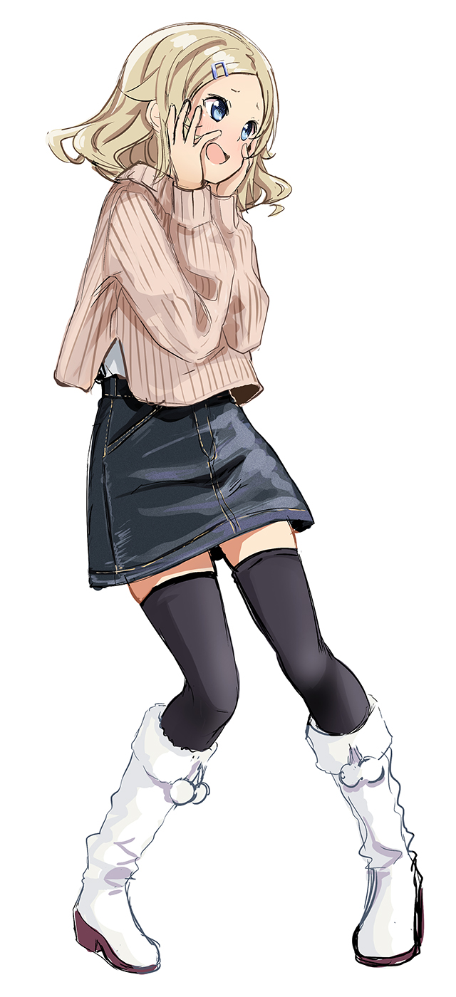 分享 阿部かなり所繪的 高校艦隊 穿著私服的等松美海 高校艦隊high School Fleet 原名 Haifuri 哈啦板 巴哈姆特