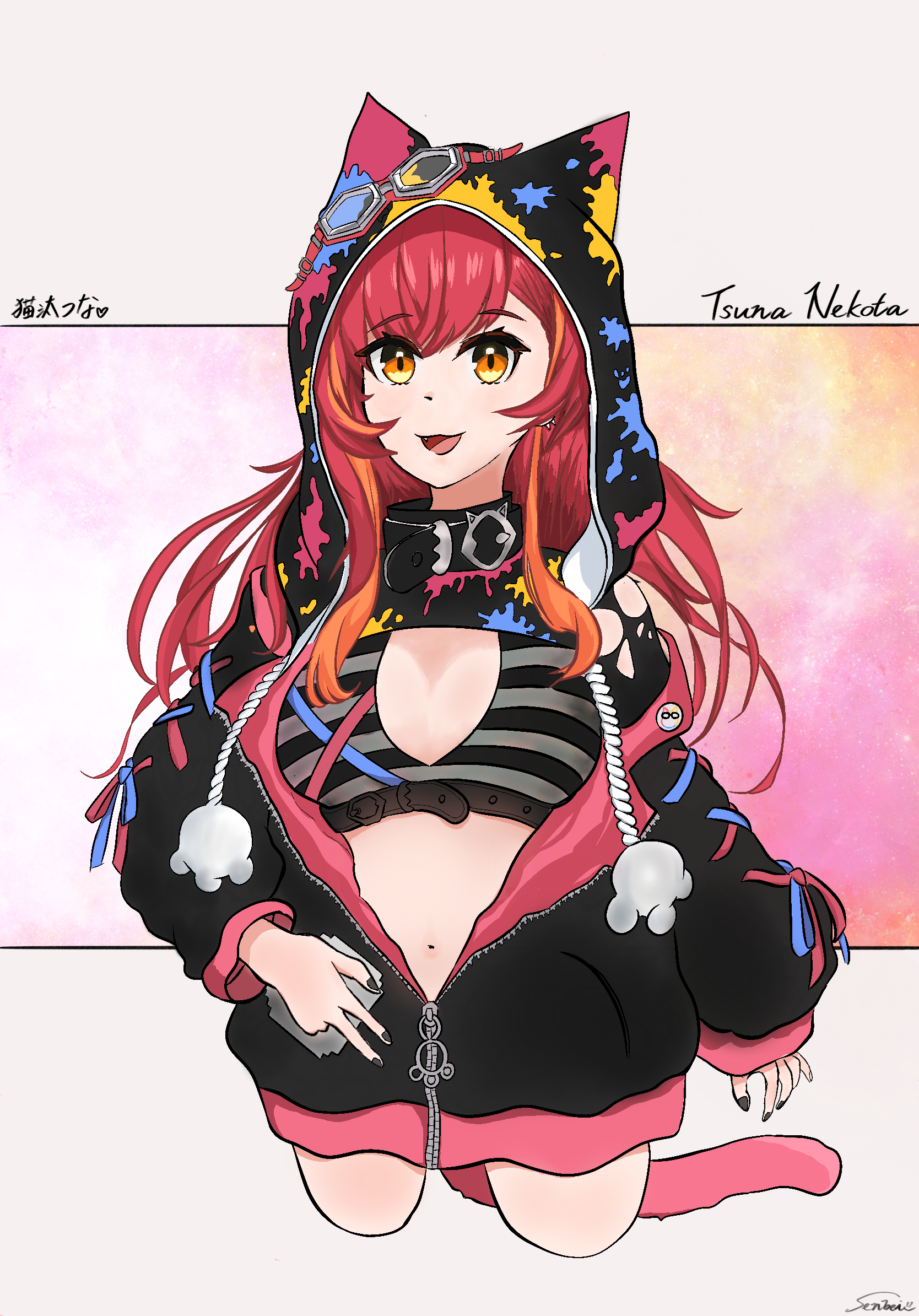 α1 ぶいすぽっ！ 首輪&猫の手&にゃ！ 猫汰つな スリーブ&プレイマット