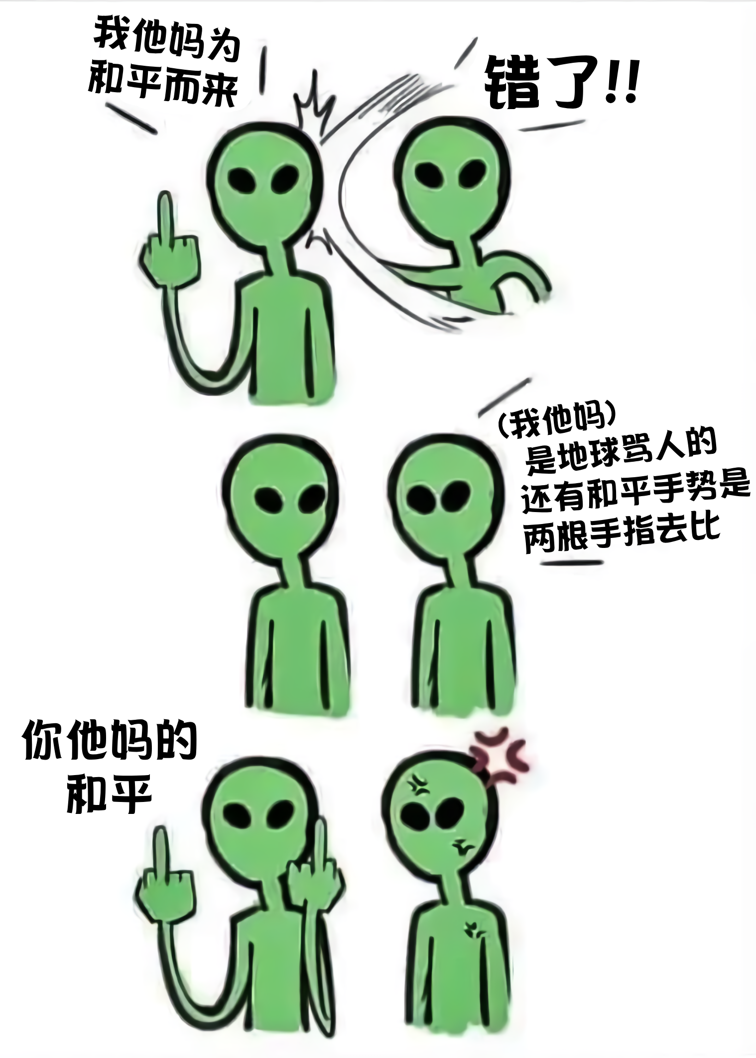 外星人:我他媽為和平而來｜梗圖分享 - z18aj3wk4的創作 - 巴哈姆特
