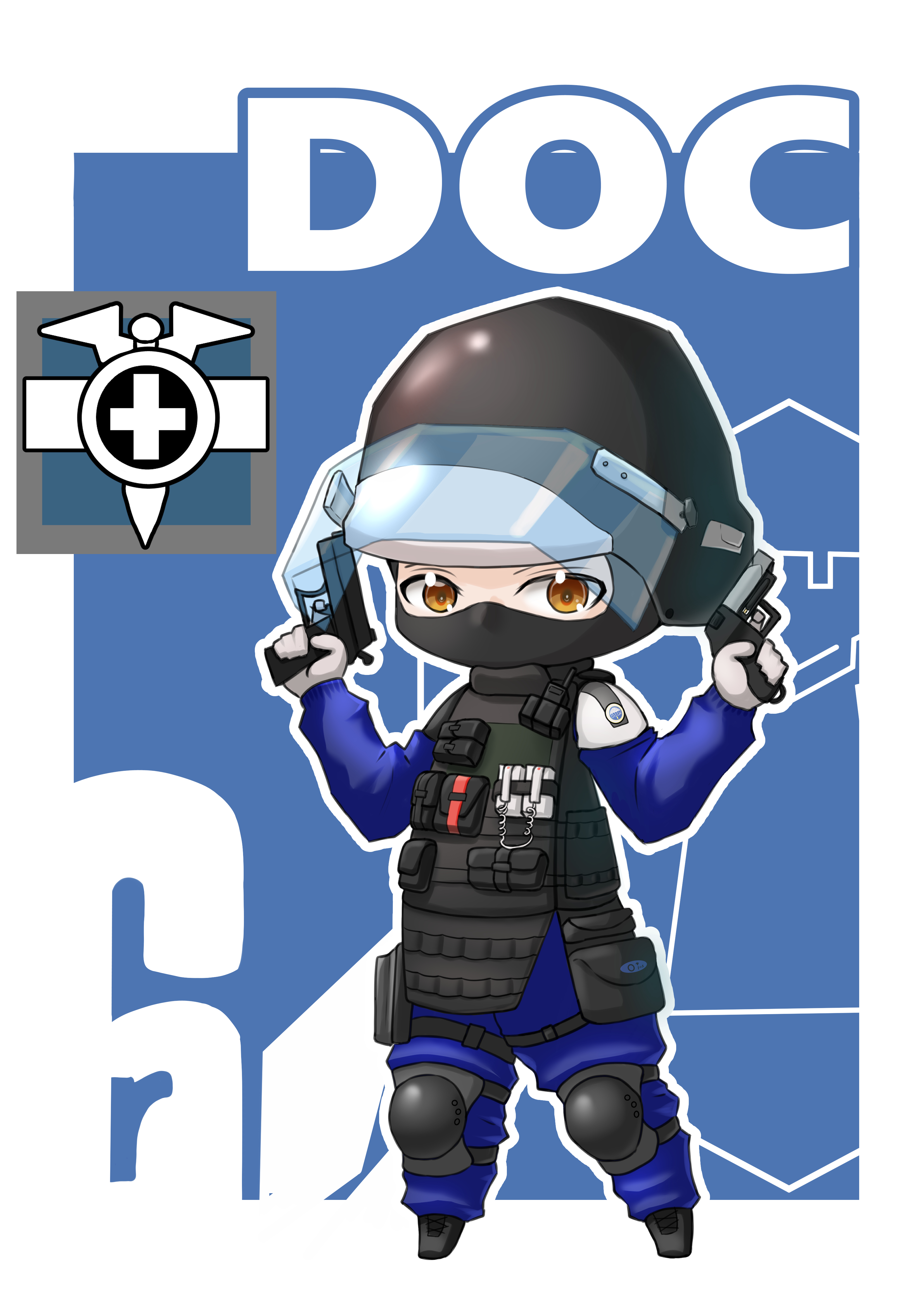[達人專欄] 繪圖二創：Rainbow Six Siege - DOC - chaosolivier的創作 - 巴哈姆特
