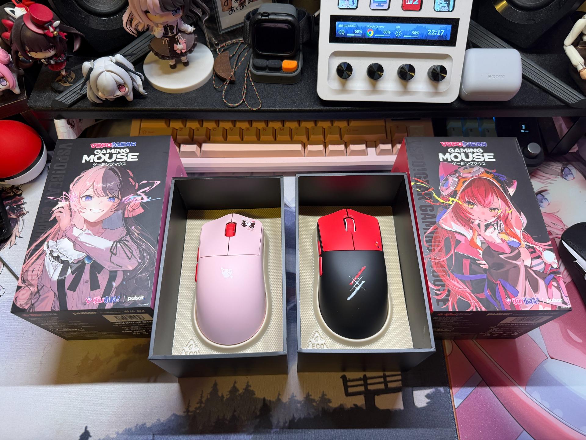 VSPO! GEAR ゲーミングマウス橘ひなのEdition & 猫汰つなEdition