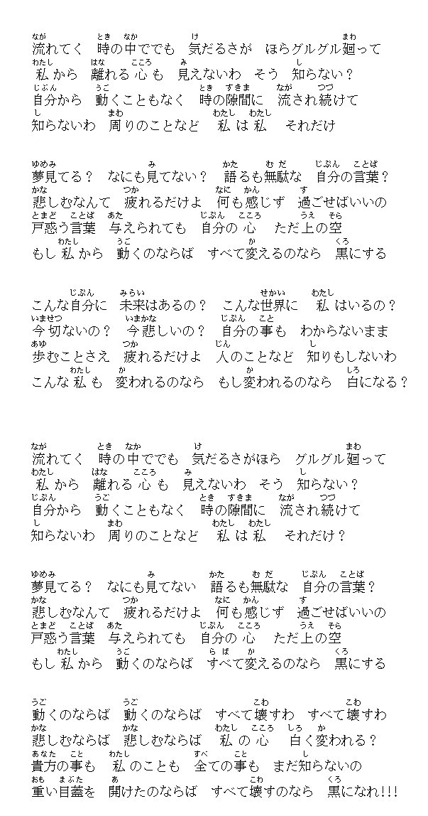 翻譯 Bad Apple 日文歌詞 中文翻譯 羅馬拼音 Link64的創作 巴哈姆特