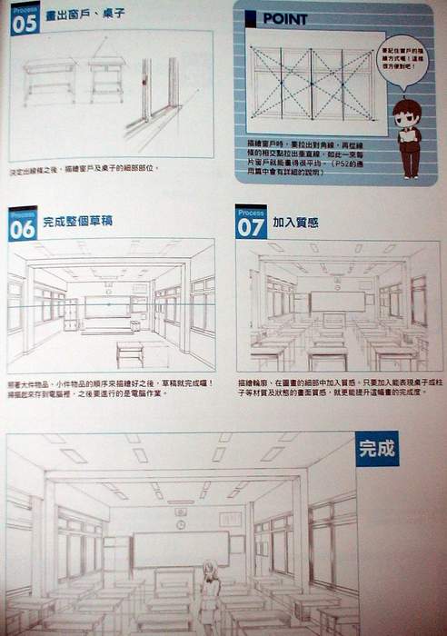 [達人專欄] 日下部夏月，漫畫背景&透視技法 - 美術系列書籍介紹。 - symchacha70的創作 - 巴哈姆特