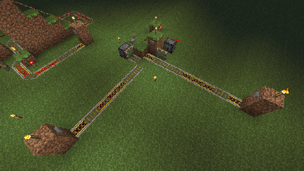 心得 免下車 簡易單軌雙向多節點鐵路車站 以及鐵軌切換系統 適用於多人伺服器 Minecraft 我的世界 當個創世神 哈啦板 巴哈姆特