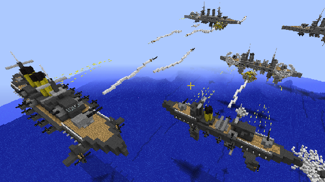 心得 大型飛船空戰場景 圖多 Minecraft 我的世界 當個創世神 哈啦板 巴哈姆特