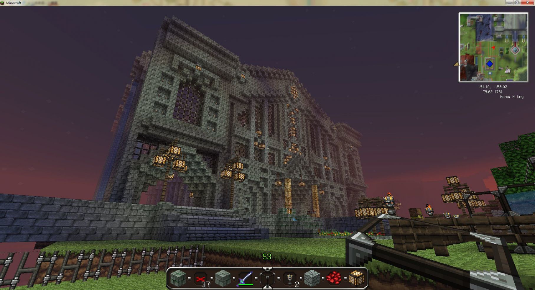 大型景觀 小弟的作品教堂鳳凰殿圖書館 Minecraft 我的世界 當個創世神 哈啦板 巴哈姆特
