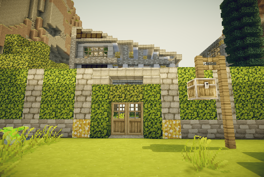 建築 我的度假別墅 2樓新增壁爐密道 Minecraft 我的世界 當個創世神 哈啦板 巴哈姆特