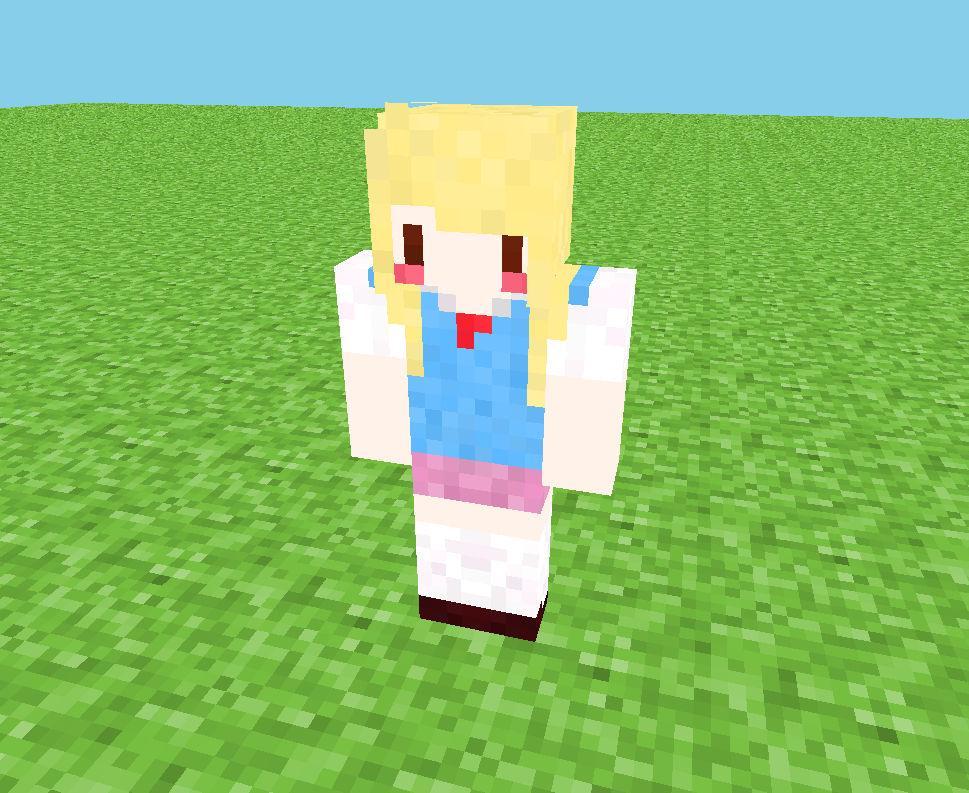 雪兔 Skin 櫻花莊的寵物 女 孩 Skin Minecraft 我的世界 當個創世神 哈啦板 巴哈姆特