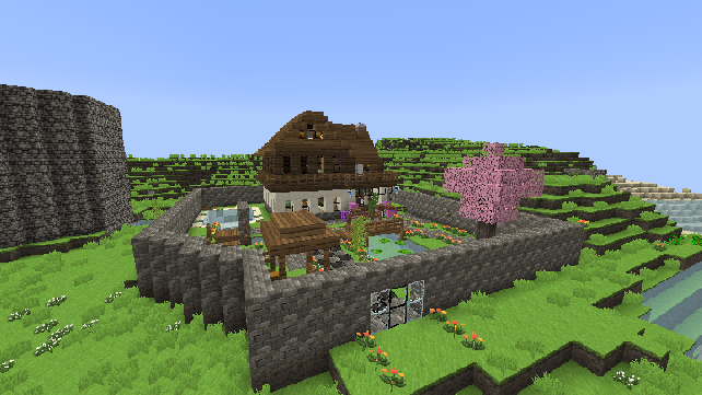 心得 建築 日式風格小屋 Minecraft 我的世界 當個創世神 哈啦板 巴哈姆特