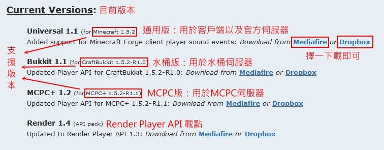 【其他】Player API, Render Player API 動作核心模組 @Minecraft 我的世界（當個創世神） 哈啦板 - 巴哈姆特