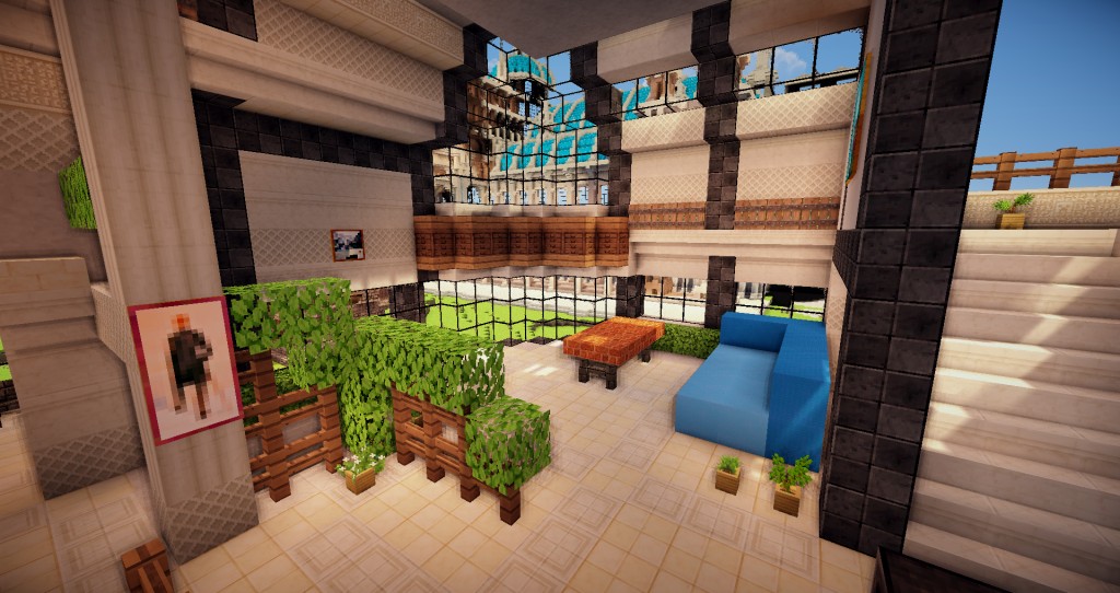 【心得】【建築】黑白搭-現代建築 (圖多24P) @Minecraft 我的世界（當個創世神） 哈啦板 - 巴哈姆特