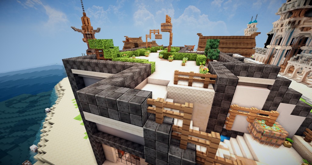 【心得】【建築】黑白搭-現代建築 (圖多24P) @Minecraft 我的世界（當個創世神） 哈啦板 - 巴哈姆特