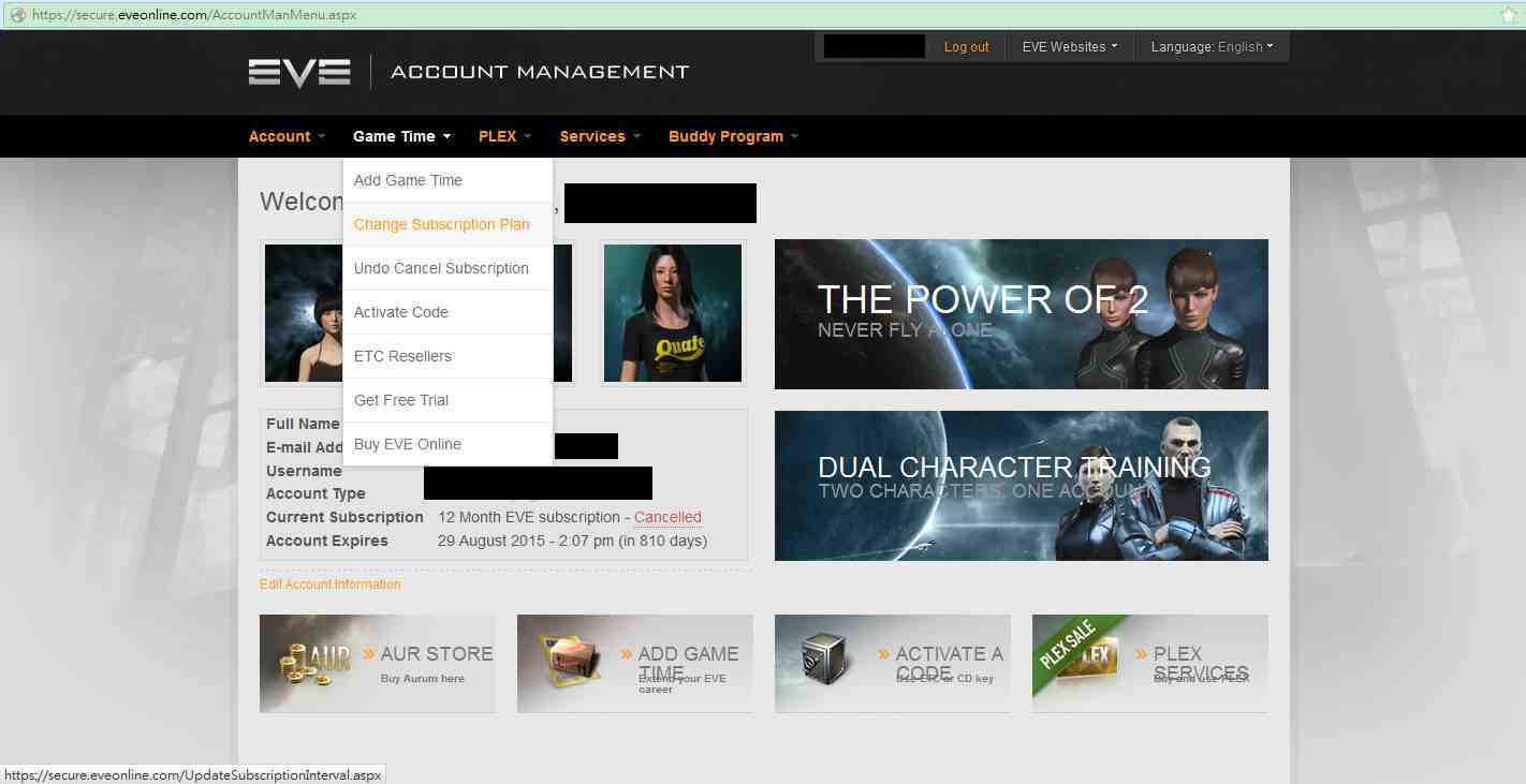【問題】關於 Subscription Renewal EVE Online @EVE Online 哈啦板 - 巴哈姆特