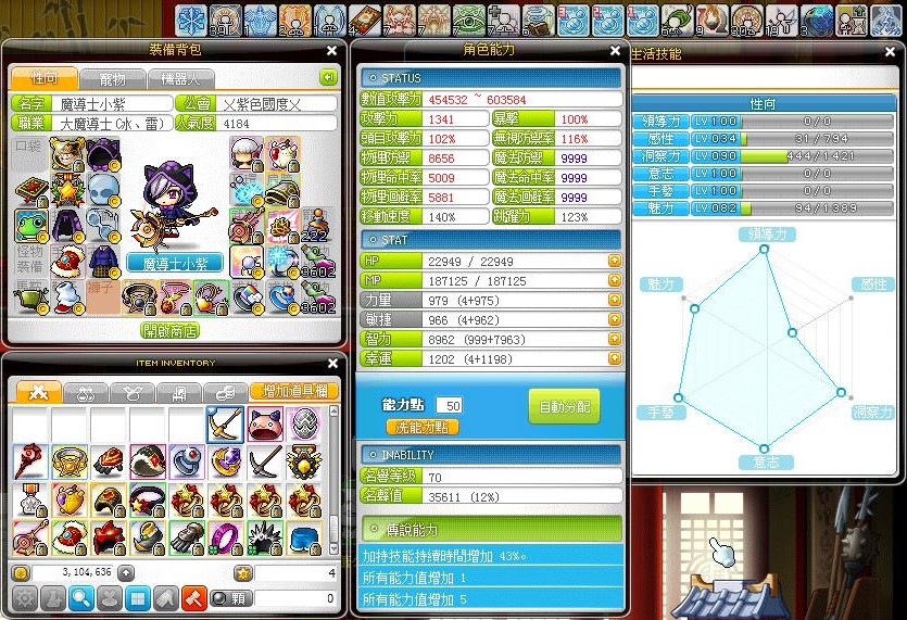 冰雷小紫裝備 能力資訊 102 7 11版本 Yangren1121的創作 巴哈姆特