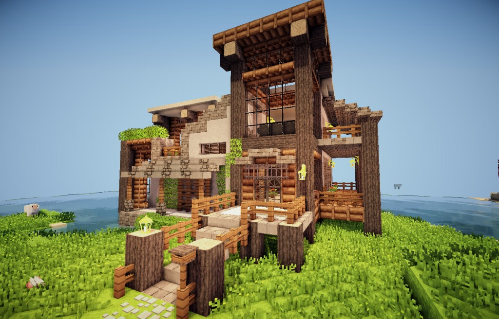 心得 建築 現代式建築 橘子飛高高 Minecraft 我的世界 當個創世神 哈啦板 巴哈姆特