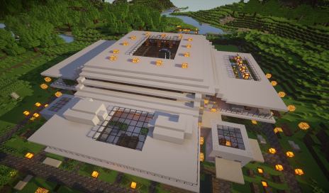 現代建築 石英風格豪華假期別墅 新增地圖檔 Minecraft 我的世界 當個創世神 哈啦板 巴哈姆特