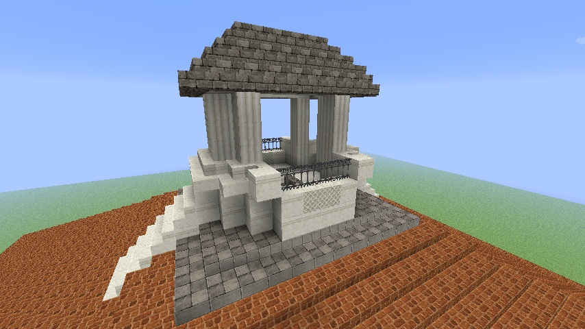 【建築】小天自由創作-歐式建築(花園水池宿舍) @Minecraft 我的世界（當個創世神） 哈啦板 - 巴哈姆特
