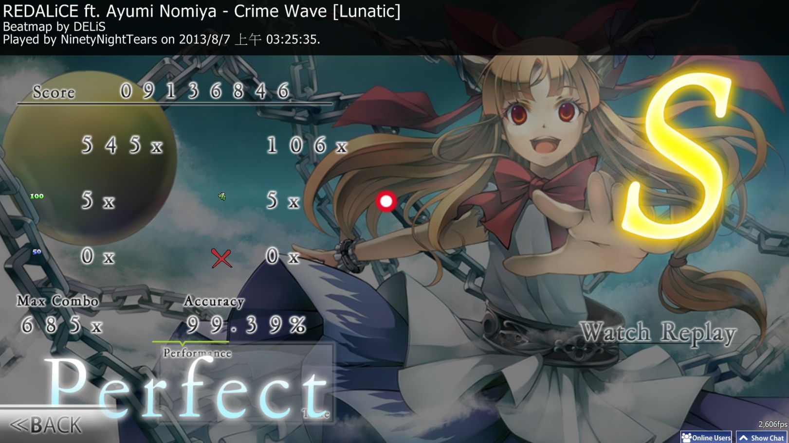 osu! 東方 Touhou REDALiCE ft Ayumi Nomiya - Crime Wave DELiS [Lunatic ...