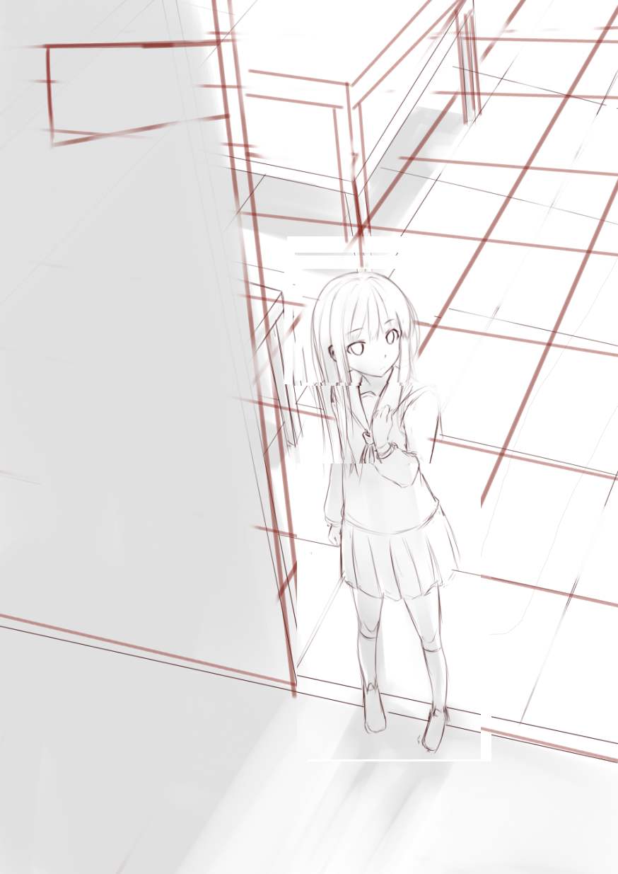 Re 問題 人物與背景透視求救 畫技交流區哈啦板 巴哈姆特