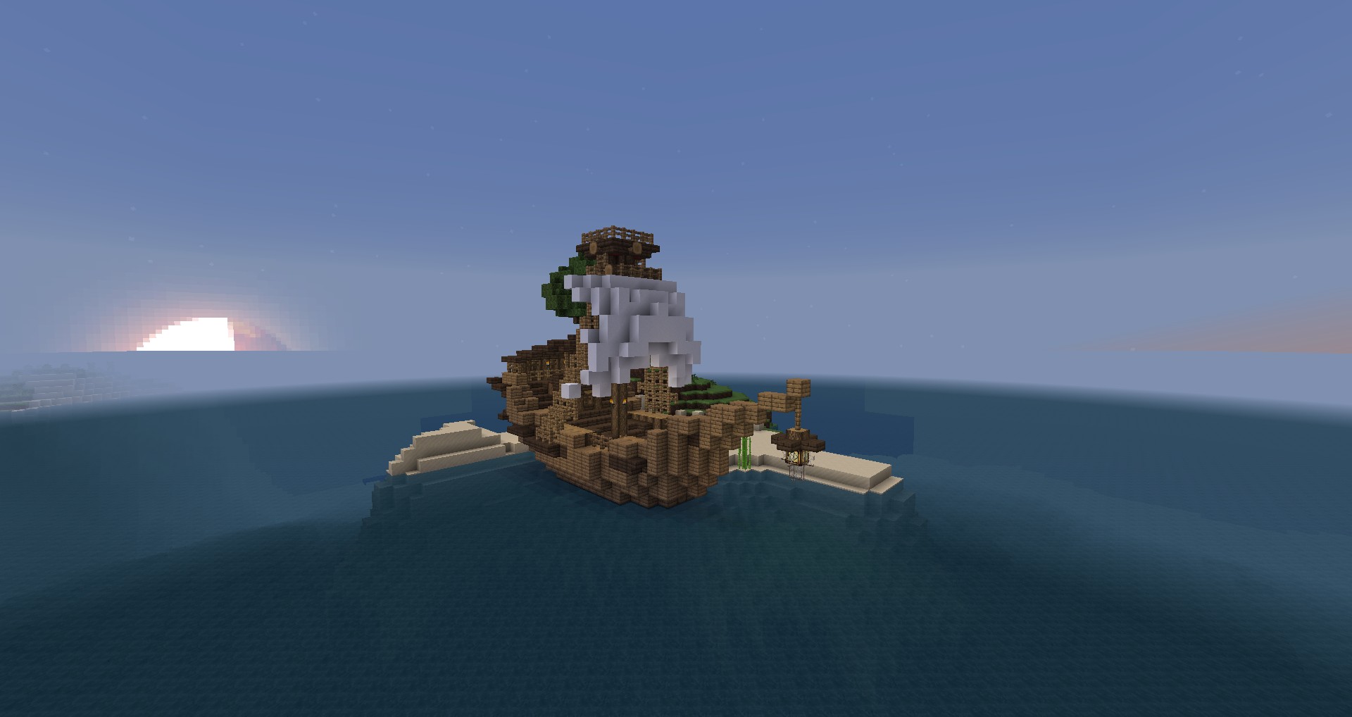 小品建築 小船隻 一瞬間靈感2 Minecraft 我的世界 當個創世神 哈啦板 巴哈姆特