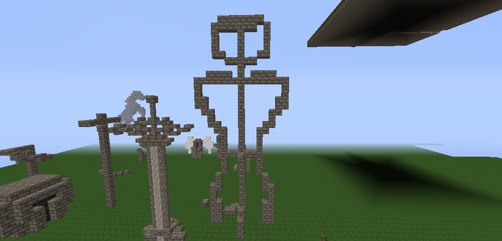 B M K 建築教學 雕像 Minecraft 我的世界 當個創世神 哈啦板 巴哈姆特