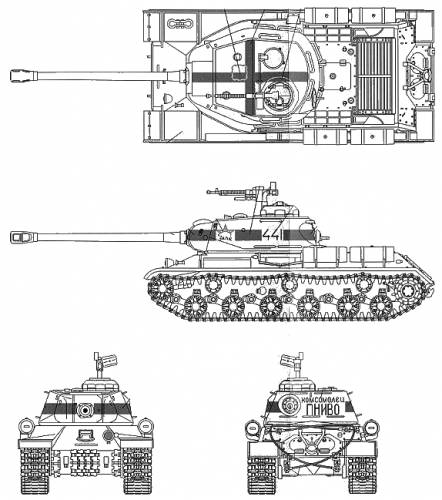 Чертеж танка ис
