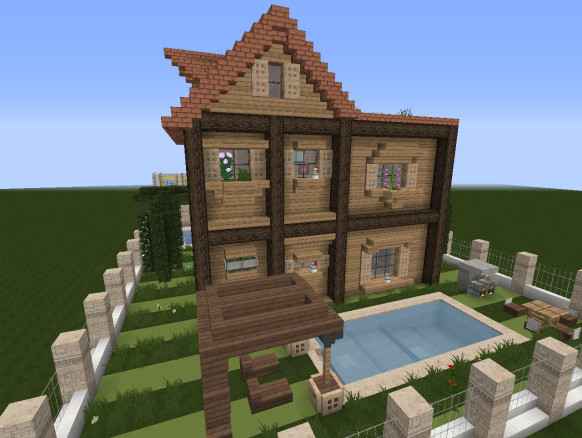 心得 度假休閒木屋別墅 Minecraft 我的世界 當個創世神 哈啦板 巴哈姆特