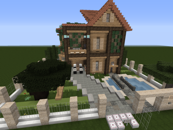 心得 度假休閒木屋別墅 Minecraft 我的世界 當個創世神 哈啦板 巴哈姆特