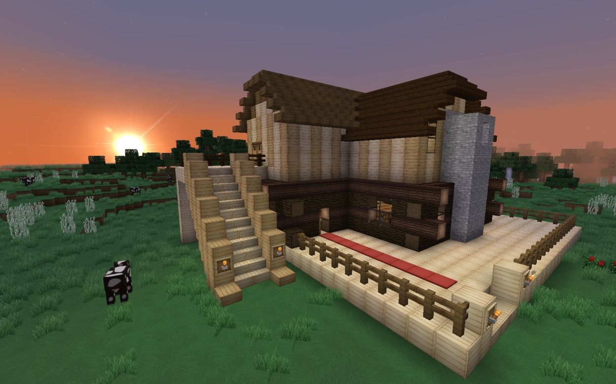 心得 小木屋建築練習中之更新於 4 Minecraft 我的世界 當個創世神 哈啦板 巴哈姆特