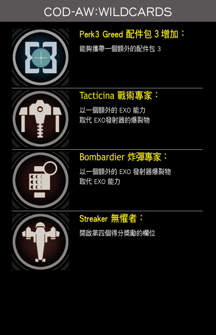 【攻略】COD:AW 線上技能與連殺獎勵 翻譯+圖示 @決勝時刻 哈啦板 - 巴哈姆特