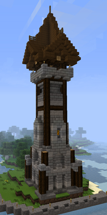 Minecraft 踏進麥塊至今的建造塔樓歷程 Garyish的創作 巴哈姆特