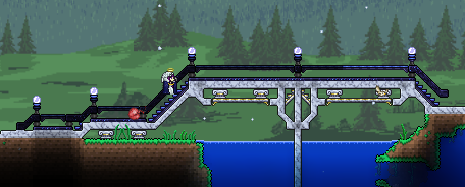 【心得】橋梁和樓梯的扶手作法 @Terraria 哈啦板 - 巴哈姆特