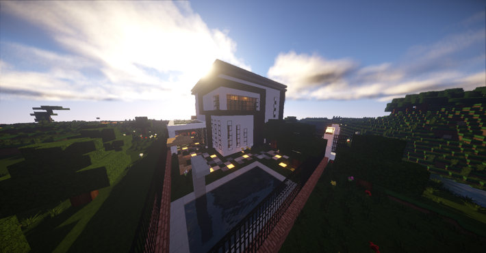 【心得】【黑白系建築】黑白色系現代建築(圖多+光影) @Minecraft 我的世界（當個創世神） 哈啦板 - 巴哈姆特