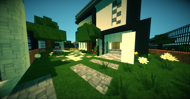 【心得】【黑白系建築】黑白色系現代建築(圖多+光影) @Minecraft 我的世界（當個創世神） 哈啦板 - 巴哈姆特