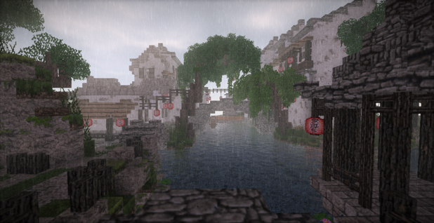 【建築】細雨 、柳樹 、江南 @Minecraft 我的世界（當個創世神） 哈啦板 - 巴哈姆特