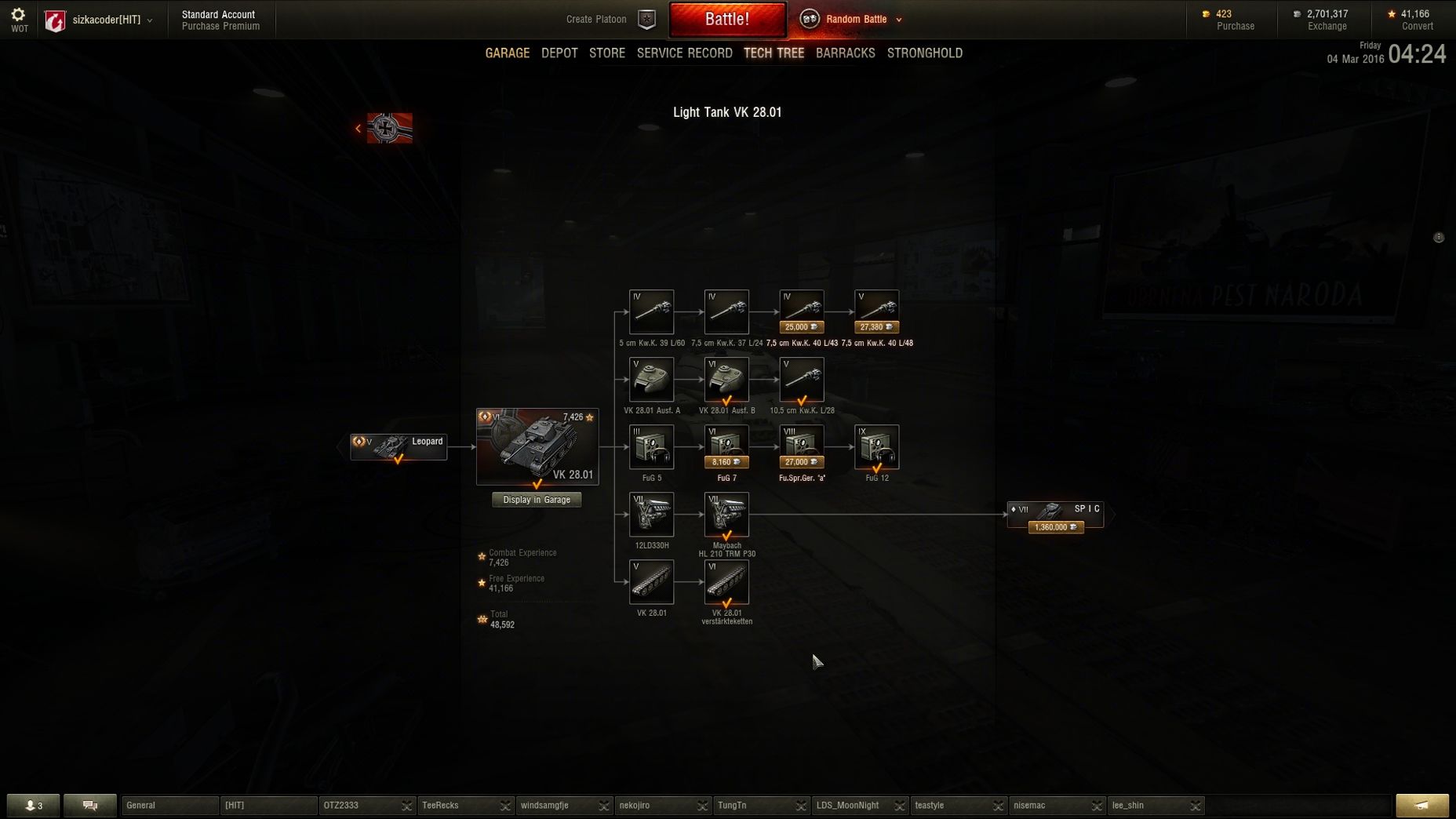 【心得】斷腿流大師兄 ─ 兩八洞么 ( 德國6階輕坦 VK2801 ) @戰車世界 World of Tanks 哈啦板 - 巴哈姆特