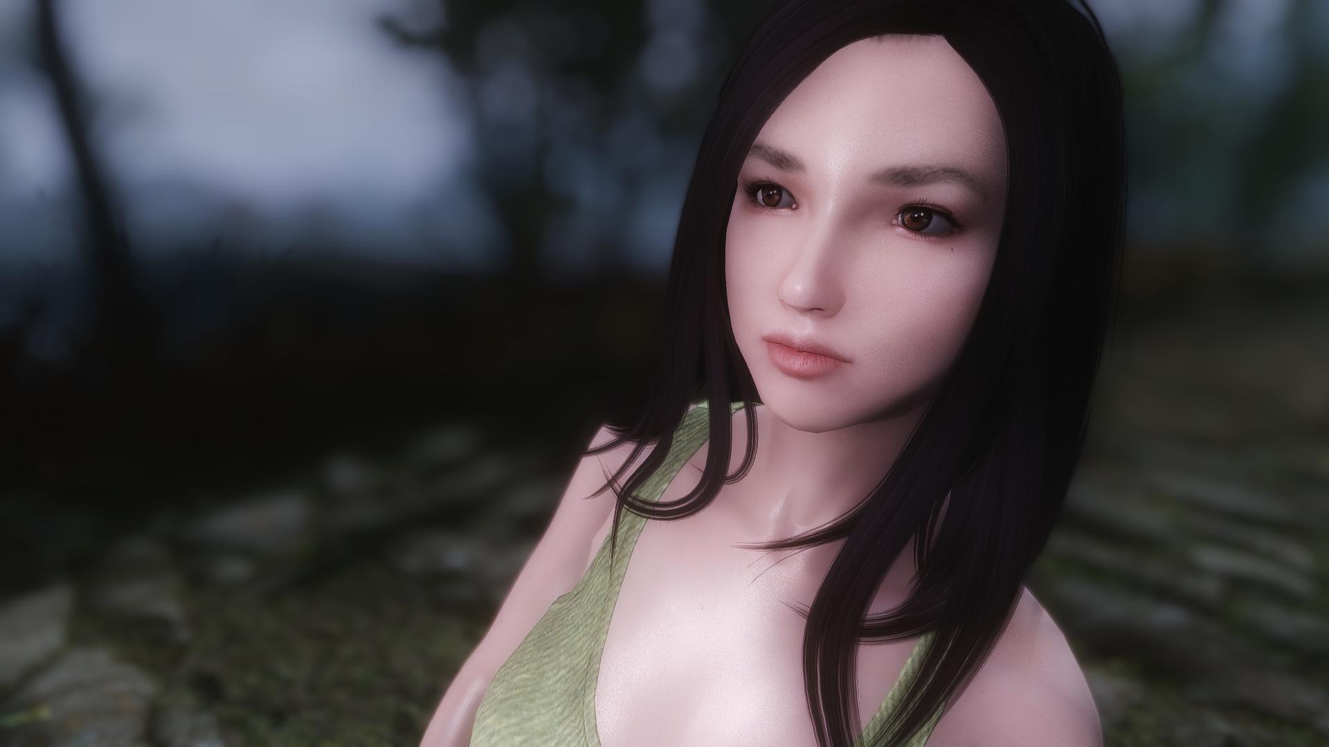 Pure skyrim. Demoniac High quality Glossy female body texture 1.12а.