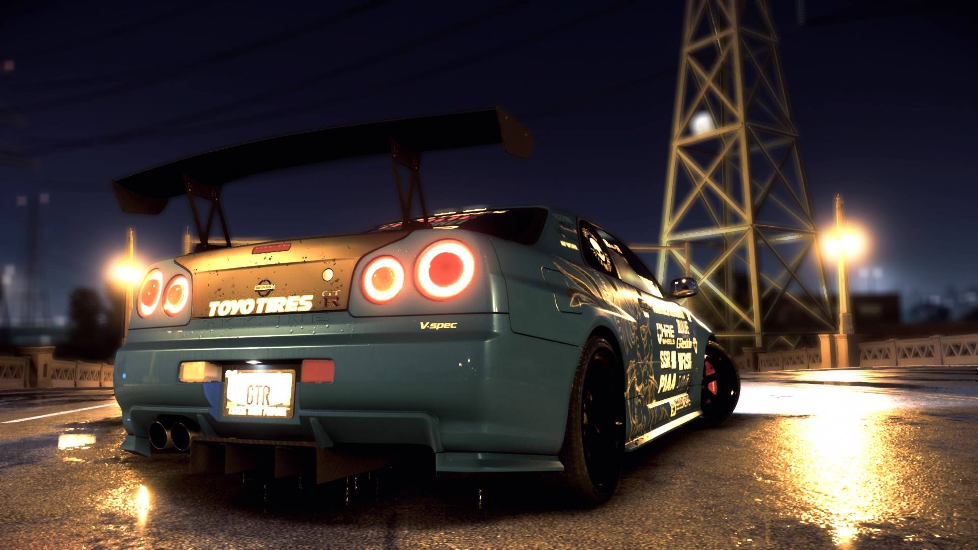 Skyline GTR 34 ночной город