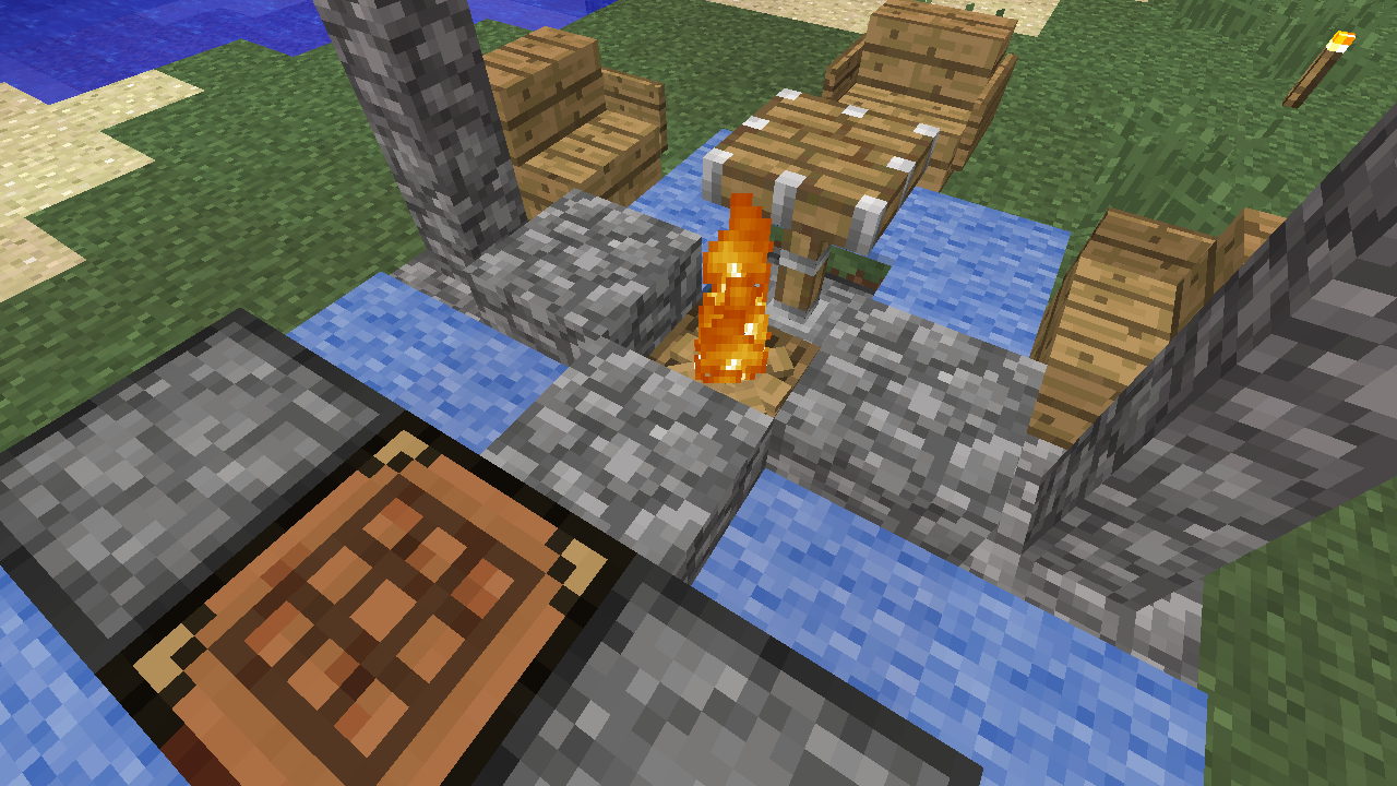【心得】Minecraft 原版 火堆教學 (也就是營火) [1.9+] @Minecraft 我的世界（當個創世神） 哈啦板 - 巴哈姆特