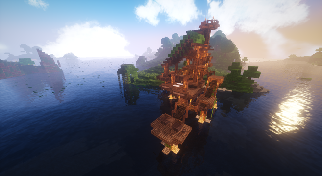 建築 海邊小屋 度假 派對場地 初次發文還請賜教 Minecraft 我的世界 當個創世神 哈啦板 巴哈姆特