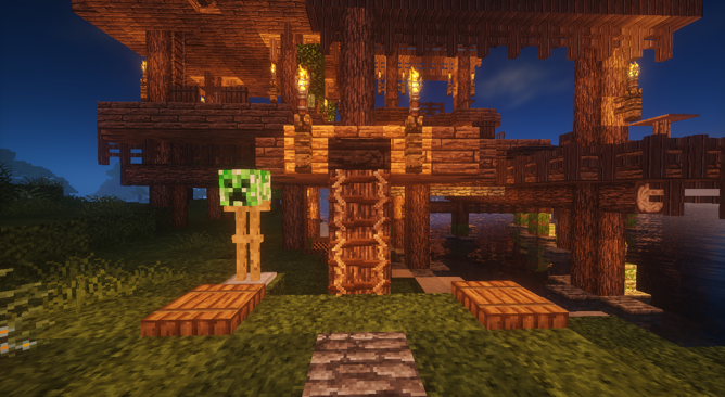 建築 海邊小屋 度假 派對場地 初次發文還請賜教 Minecraft 我的世界 當個創世神 哈啦板 巴哈姆特