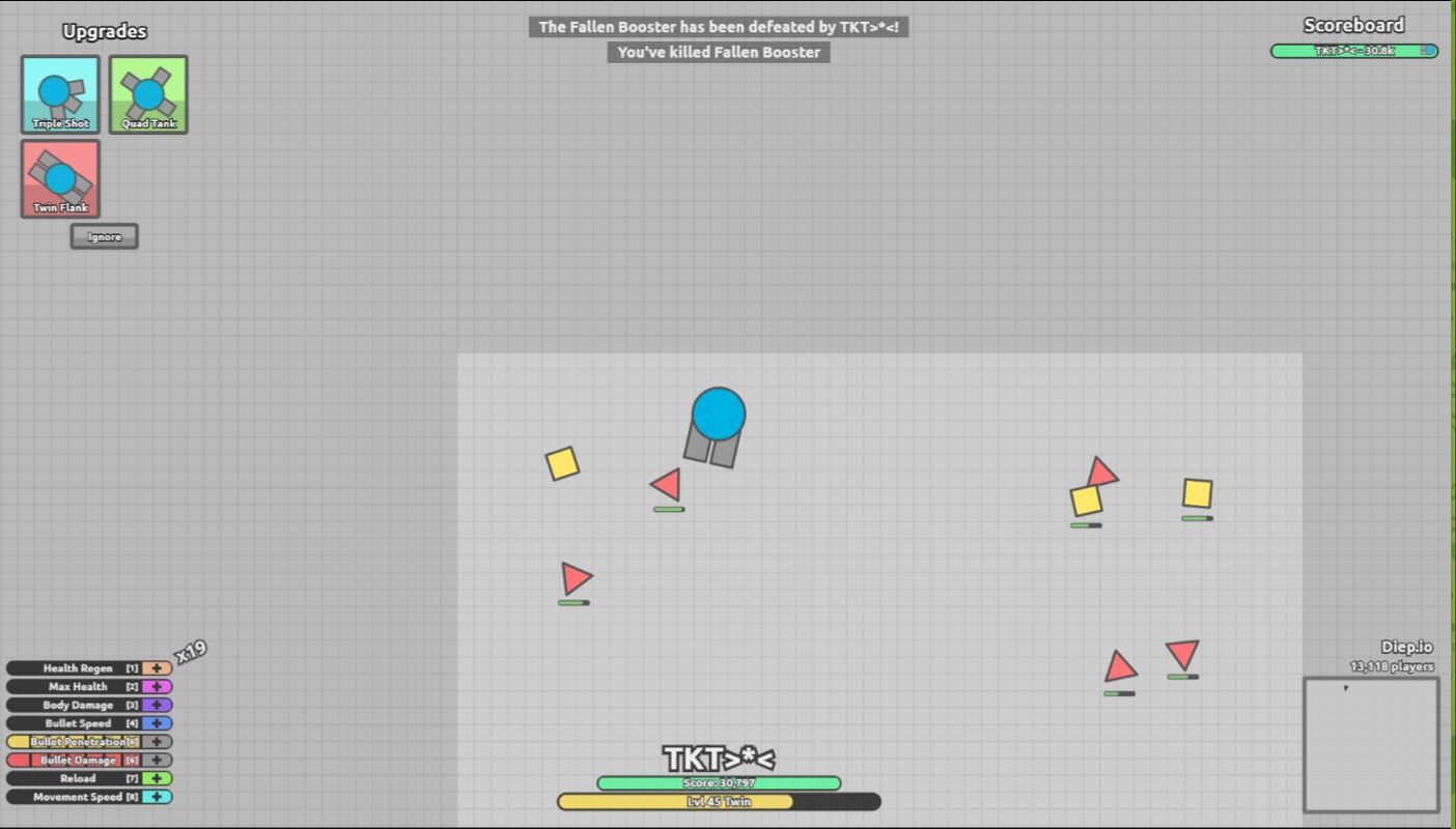 【情報】在sandbox模式下，終於幹掉 Fallen Booster @diep.io 哈啦板 - 巴哈姆特