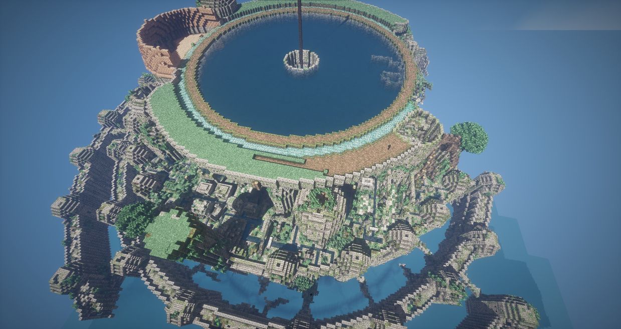 心得 天空之城 完成總算建構好了 Minecraft 我的世界 當個創世神 哈啦板 巴哈姆特