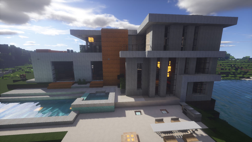 建築 海景別墅 Minecraft 我的世界 當個創世神 哈啦板 巴哈姆特