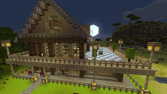 建築 Minecraft生存建築介紹 雙層小木屋 附閣樓與地下室 Yuuma0609的創作 巴哈姆特