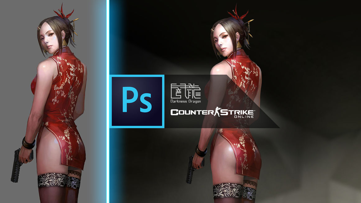 閒聊 Photoshop Cso 角色美術圖 冷雨煙 官方圖片修整合成 Cs Online 絕對武力 哈啦板 巴哈姆特