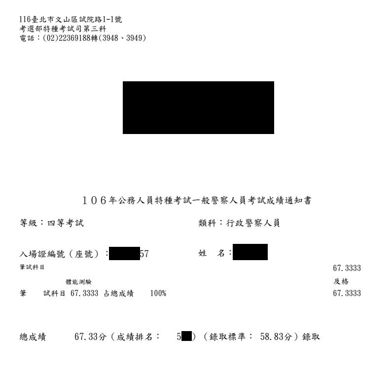 心得 106年一般行政警察特考上榜心得 職場甘苦談哈啦板 巴哈姆特