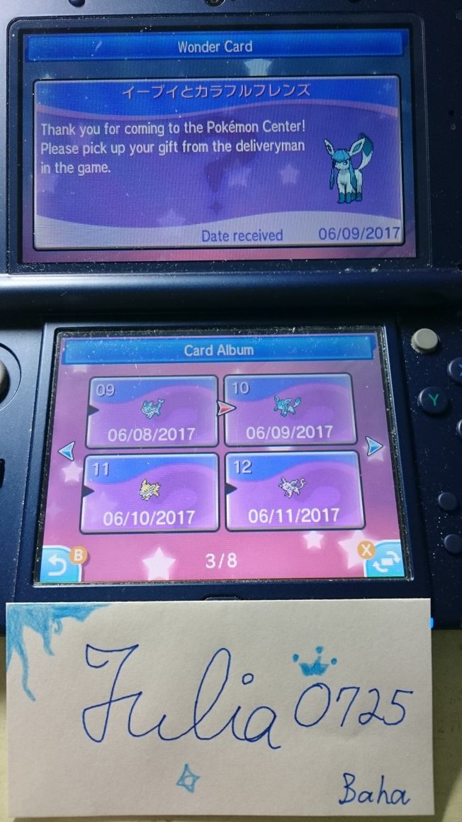 日本pokemon Center伊布家族進化型配信親領證明 Julia0725的創作 巴哈姆特